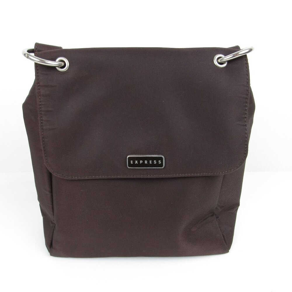 Express Brown Vintage Shoulder Purse Exterior Pocket